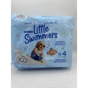 Huggies Little Swimmers Size 4 Disposable Nemo Swim Pants 24-34 lbs Count 18